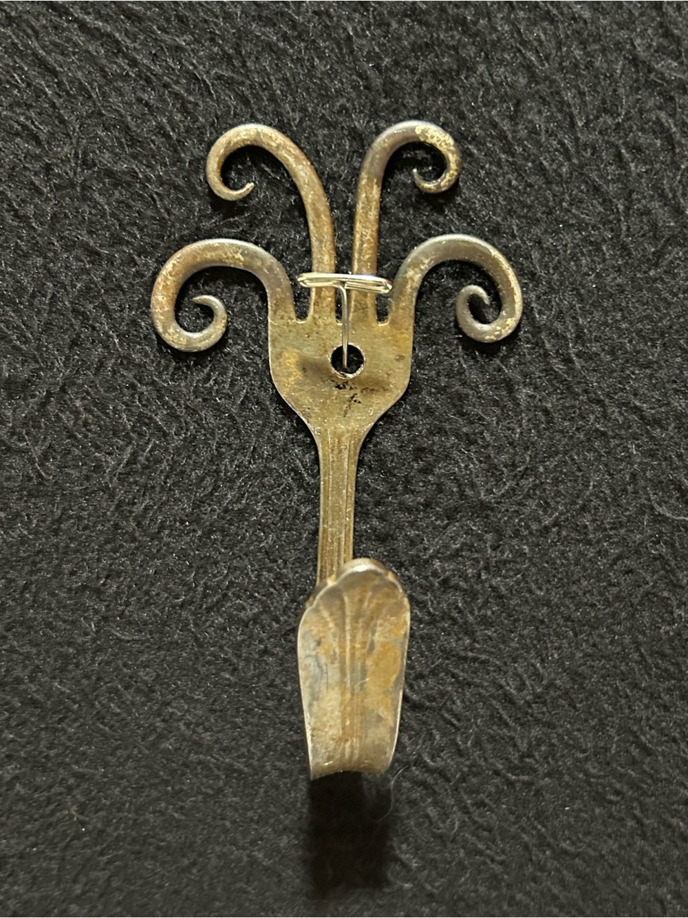 Nice Tarnished Silver Plated Fork Hook Oneida Craft Stainless